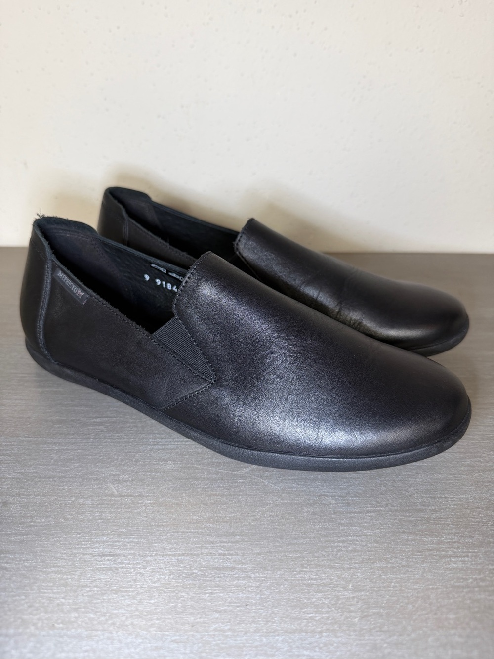 Mephisto Shoes Womens 7.5 Air Jet Slip On Flats Leather Classic Comfort Office